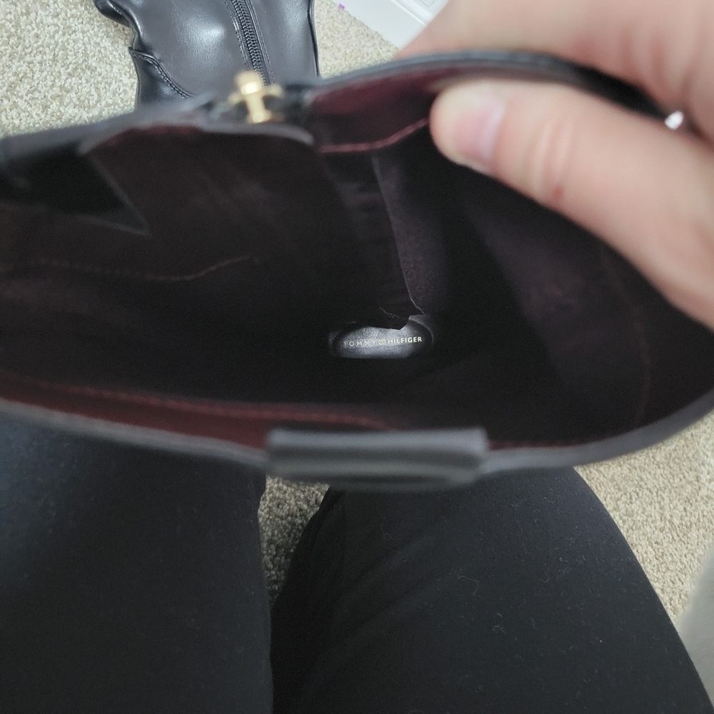 Tommy Hilfiger Deelia Black Riding Boots, Size 6 - Picture 9 of 10